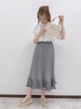 「ペアルック」｜mikuさん（レディース・154cm）の夏コーディネート