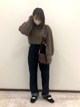 「アイテム（バレエシューズ）」を使った、mikuさん（レディース・154cm・20代）の冬コーディネート