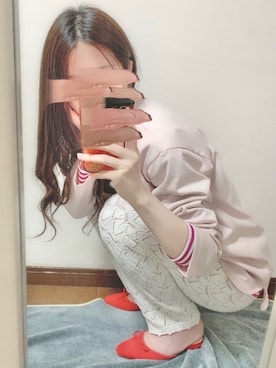 「マリン」｜「アイテム（バレエシューズ）」を使った、*emuさん（レディース・162cm）の春コーディネート