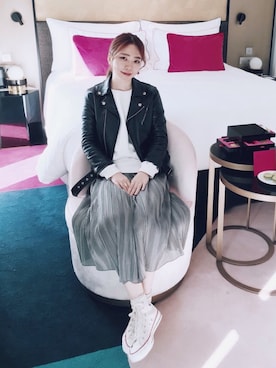 「平成最後のWEARISTAセンバツ」｜「アイテム（スウェット）」を使った、karinさん（レディース・157cm）の春コーディネート