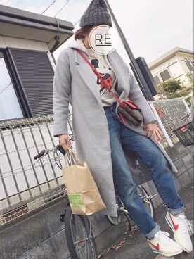 「ドラフトリーバイス」｜「アイテム（スウェット）」を使った、S.Y.Rさん（レディース・152cm）の冬コーディネート