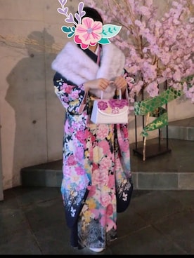 「成人式」｜「アイテム（その他）」を使った、🍓🌺えりー🐨🦡🦏さん（レディース・164cm）の冬コーディネート