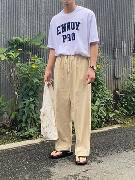 「エコバッグ」｜ゆーやさん（メンズ・165cm・10代）の夏コーディネート