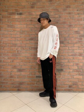 「AlexanderLeeChang（アレキサンダーリーチャン）のアイテム（Tシャツ/カットソー）」を使った、Tsukaさん（メンズ・170cm）の夏コーディネート