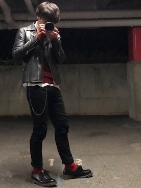 「UNIQLO（ユニクロ）のWOMEN ウルトラストレッチジーンズ（デニムパンツ）」を使った、せっきーさん（メンズ・174cm）の冬コーディネート