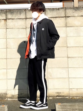 「Paul Smith（ポールスミス）のアイテム（ブルゾン）」を使った、せっきーさん（メンズ・174cm）の冬コーディネート