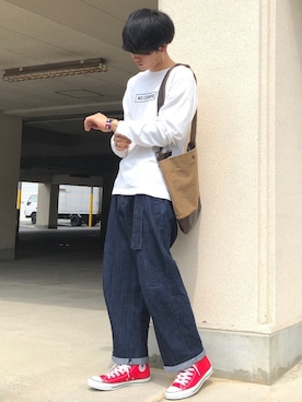 「アイテム（腕時計）」を使った、せっきーさん（メンズ・174cm）の秋コーディネート
