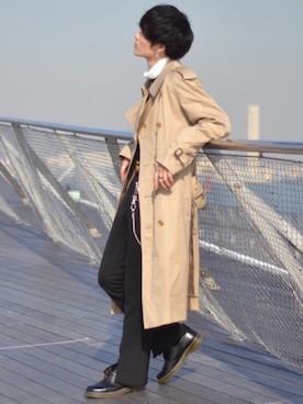 「STUDIOUS（ステュディオス）のアイテム（スウェット）」を使った、せっきーさん（メンズ・174cm）の冬コーディネート