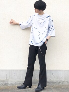 「endevice（エンデヴァイス）のアイテム（シューズ）」を使った、せっきーさん（メンズ・174cm）の春コーディネート