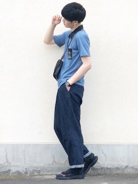 「STUDIOUS（ステュディオス）のアイテム（レッグウェア）」を使った、せっきーさん（メンズ・174cm）の夏コーディネート
