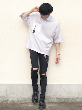 「MAVEN（マベン）のアイテム」を使った、せっきーさん（メンズ・174cm）の夏コーディネート