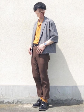 「STUDIOUS（ステュディオス）のアイテム（レッグウェア）」を使った、せっきーさん（メンズ・174cm）の夏コーディネート
