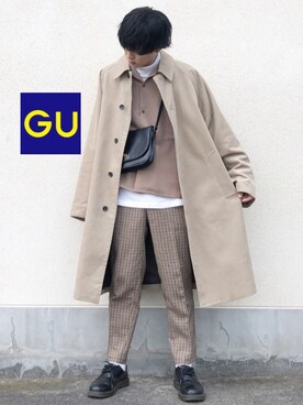 「アイテム（ステンカラーコート）」を使った、せっきーさん（メンズ・174cm・20代）の秋コーディネート