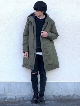 「STUDIOUS（ステュディオス）のアイテム（スウェット）」を使った、せっきーさん（メンズ・174cm）の秋コーディネート