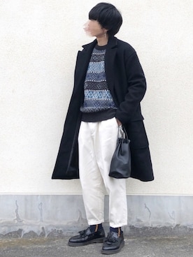 「STUDIOUS（ステュディオス）のアイテム（レッグウェア）」を使った、せっきーさん（メンズ・174cm）の秋コーディネート