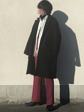 「soe（ソーイ）のアイテム（その他パンツ）」を使った、せっきーさん（メンズ・174cm）の冬コーディネート