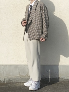 「アイテム（フォーマルスーツ/小物）」を使った、せっきーさん（メンズ・174cm・20代）の冬コーディネート
