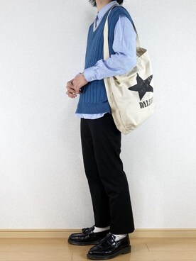 「CONVERSE（コンバース）のアイテム（トートバッグ）」を使った、せっきーさん（メンズ・174cm）の春コーディネート