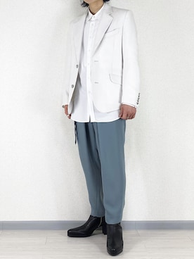 「sulvam（サルバム）のアイテム（テーラードジャケット）」を使った、せっきーさん（メンズ・174cm）の春コーディネート