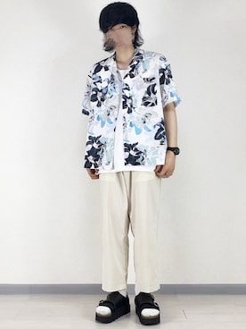 「RAGEBLUE（レイジブルー）のシリコンテンジクロングタンク/873711（タンクトップ）」を使った、せっきーさん（メンズ・174cm）の夏コーディネート