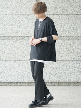 「RAGEBLUE（レイジブルー）のシリコンテンジクロングタンク/873711（タンクトップ）」を使った、せっきーさん（メンズ・174cm）の夏コーディネート