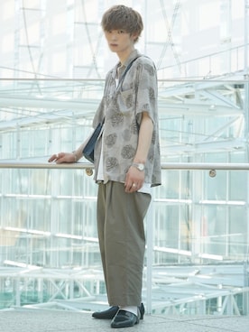 「RAGEBLUE（レイジブルー）のシリコンテンジクロングタンク/873711（タンクトップ）」を使った、せっきーさん（メンズ・174cm）の夏コーディネート