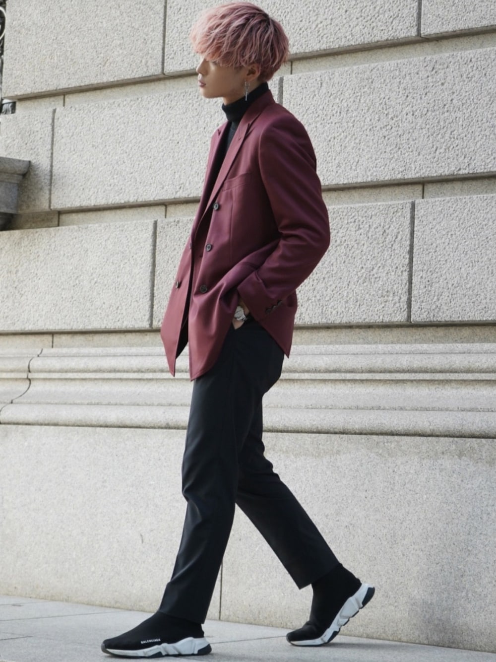 LITTLEBIGのテーラードジャケット（レッド系）を使った人気