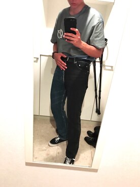 「1017 ALYX 9SM（アリクス）のアイテム（スニーカー）」を使った、Kohei  Yamano さん（メンズ・186cm）の秋コーディネート