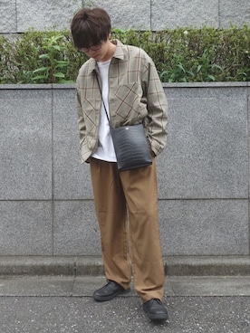 「メンズライク」｜「アイテム（その他アウター）」を使った、ゆーさん（メンズ・165cm）の秋コーディネート