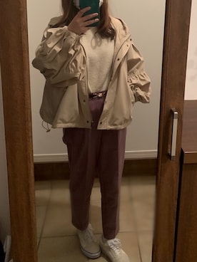 「apres jour（アプレジュール）のアイテム（マウンテンパーカー）」を使った、Lさん（レディース・163cm）の秋コーディネート