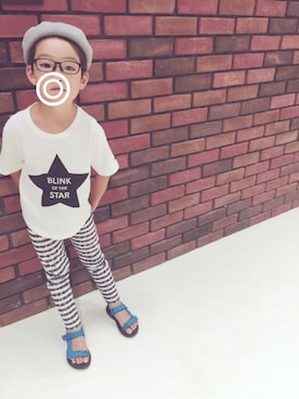 「ハグマグ」｜「アイテム（ハンチング/ベレー帽）」を使った、そふとくりん♥︎さん（キッズ・120cm）の夏コーディネート
