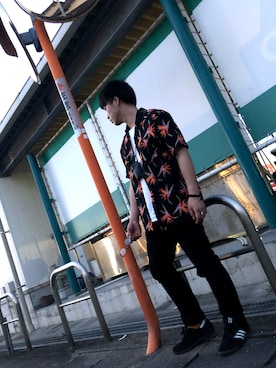 「BLK DNM（ブラックデニム）のアイテム（パンツ）」を使った、きょう（相互）さん（メンズ・172cm）の夏コーディネート