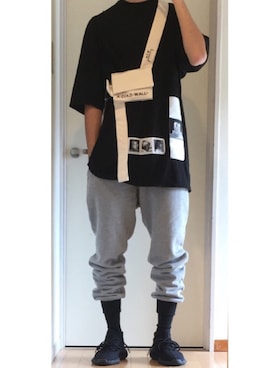 「DRKSHDW by RICK OWENS（ダークシャドウ バイ リックオウエンス）のアイテム（Tシャツ/カットソー）」を使った、Reeekさん（メンズ・178cm）の秋コーディネート