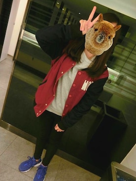 「NIKE(ナイキ)のアイテム(パーカー)」を使った、Pin Yu Chanさん(レディース・145cm)の春コーディネート