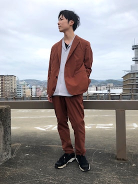 「tk.TAKEO KIKUCHI（ティーケータケオキクチ）のアイテム（ジャケット/アウター）」を使った、tk.TAKEO KIKUCHI 長崎アミュプラザ店さん（メンズ・178cm）の春コーディネート