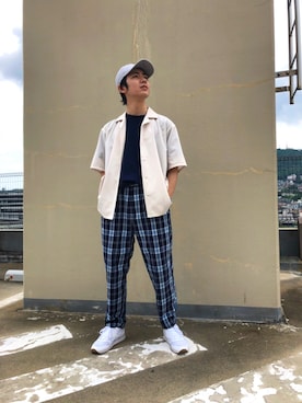「tk.TAKEO KIKUCHI（ティーケータケオキクチ）のアイテム（パンツ）」を使った、tk.TAKEO KIKUCHI 長崎アミュプラザ店さん（メンズ・178cm）の夏コーディネート