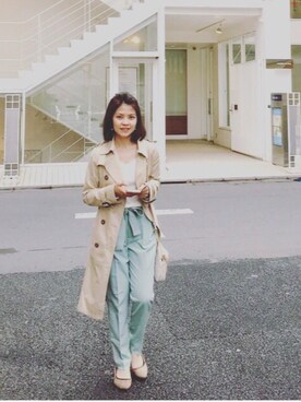 「ESPERANZA（エスペランサ）のアイテム（バレエシューズ）」を使った、angelさん（レディース・152cm）の春コーディネート