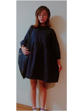 「スプリングSENSEOFPLACE」｜「アイテム（ハンチング/ベレー帽）」を使った、Reimiさん（レディース・158cm）の冬コーディネート