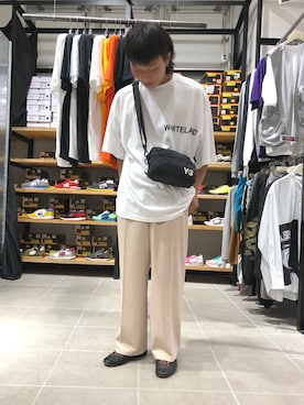 「Y-3（ワイスリー）のアイテム（バッグ）」を使った、natsushiさん（メンズ・175cm）の夏コーディネート