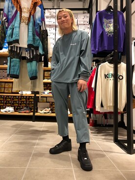 「WHITELAND（ホワイトランド）のアイテム（スウェット）」を使った、natsushiさん（メンズ・175cm）の春コーディネート