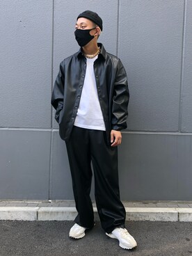 「原宿」｜「アイテム（スラックス）」を使った、natsushiさん（メンズ・175cm）の春コーディネート