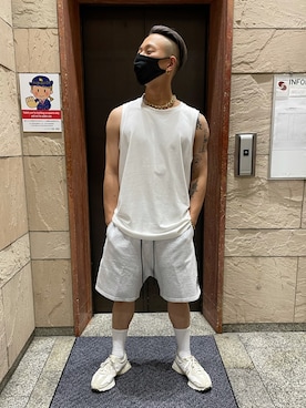 「Danke schon」｜「アイテム（スウェットパンツ）」を使った、natsushiさん（メンズ・175cm）の夏コーディネート