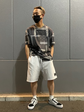 「Danke schon」｜「アイテム（スウェットパンツ）」を使った、natsushiさん（メンズ・175cm）の夏コーディネート