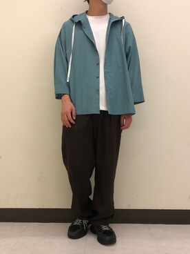 「OURET（オーレット）のアイテム（トップス）」を使った、せおさん（メンズ・178cm）の夏コーディネート