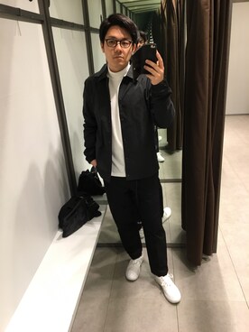 「UNIQLOU」｜「アイテム（ブルゾン）」を使った、Kodaiさん（メンズ・172cm）の秋コーディネート