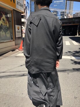「Mynameis_____のアイテム（シャツ/ブラウス、ブラック系）」を使った、shin_Kさん（メンズ・181cm）の秋コーディネート