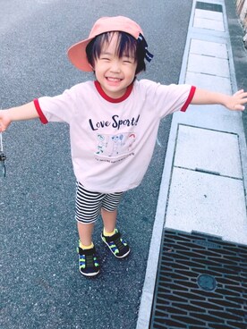 「息子」｜「アイテム（その他）」を使った、みなとさん（キッズ・90cm）の夏コーディネート