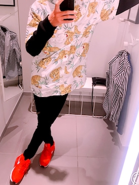 「H&M（エイチ・アンド・エム）のアイテム（ジャケット/アウター）」を使った、ゆうきさん（メンズ・167cm・10代）の夏コーディネート