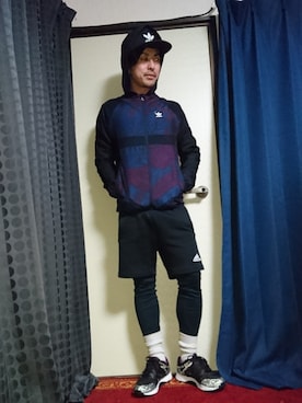 「adidas Originals（アディダスオリジナルス）のアイテム（キャップ）」を使った、HIROさん（メンズ・164cm）の冬コーディネート