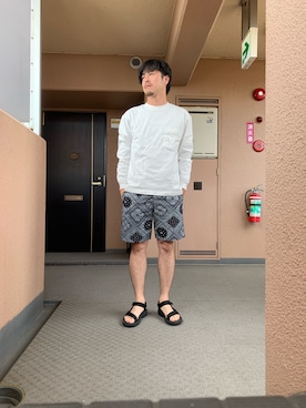 「417 EDIFICE（フォーワンセブンエディフィス）のアイテム（その他パンツ）」を使った、HIROさん（メンズ・164cm）の夏コーディネート